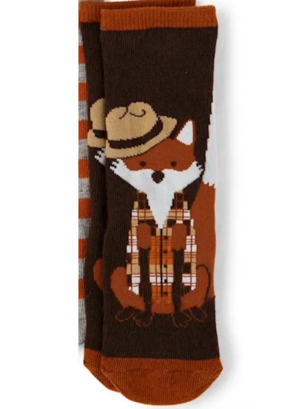Gymboree Boys ‘Harvest’ Plaid Flannel Button Down Shirt With Fox Socks Size 6